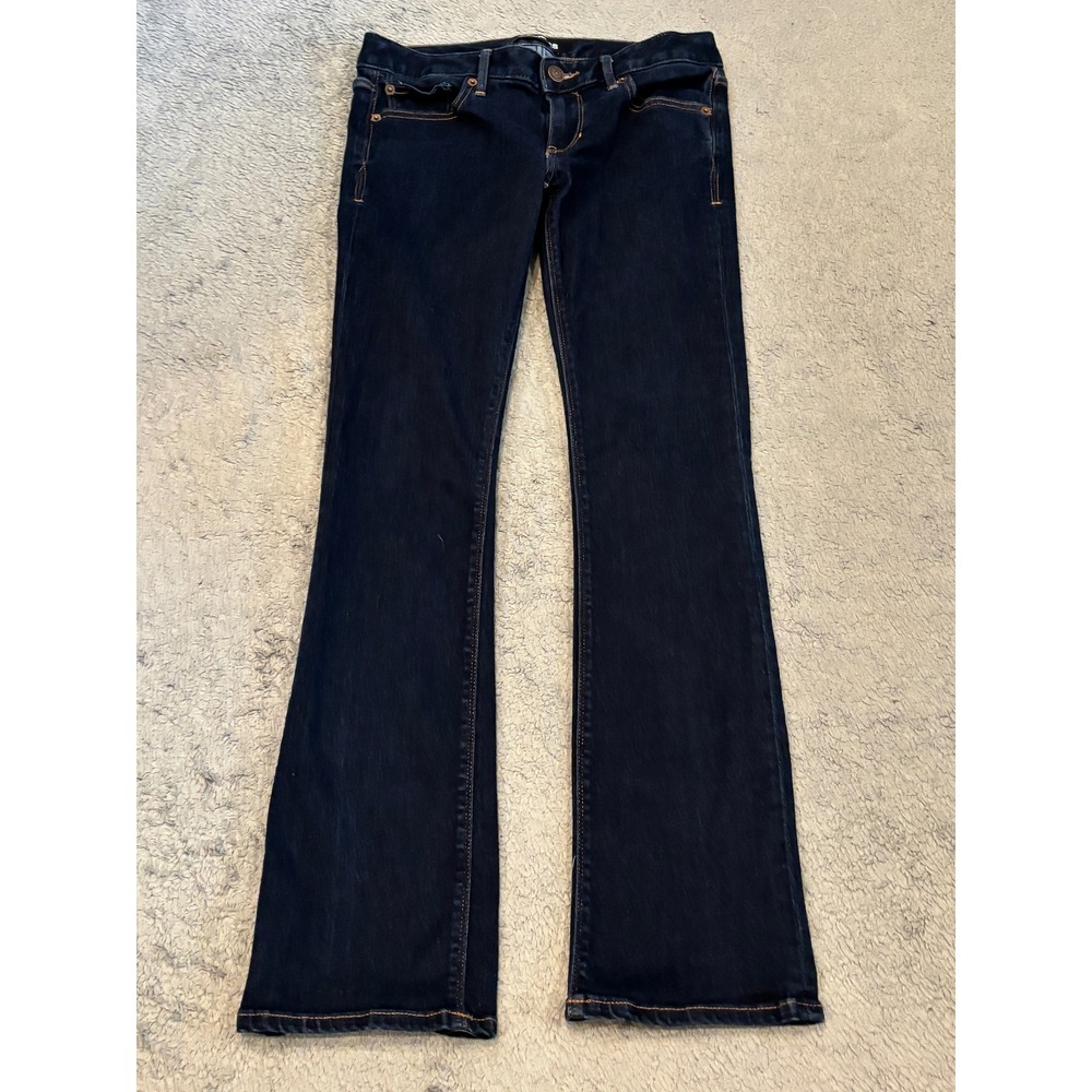 Express Barely Boot Low Rise Dark Wash Stretch Denim Jeans Womens 4R Indigo
